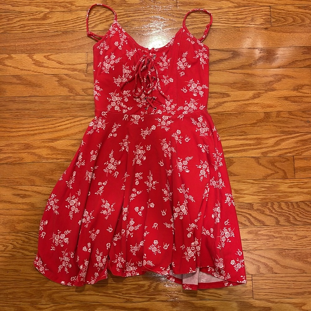 🌺 Red babydoll summer dress